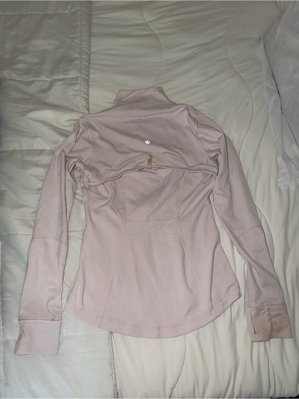 Light Pink Zip-Front Women's Jacket - Picture 2 of 3